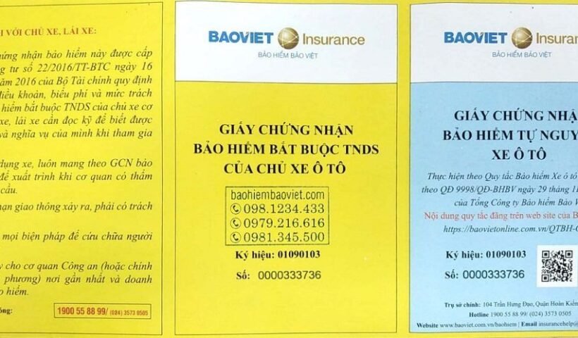 Bao hiem xe ô tô