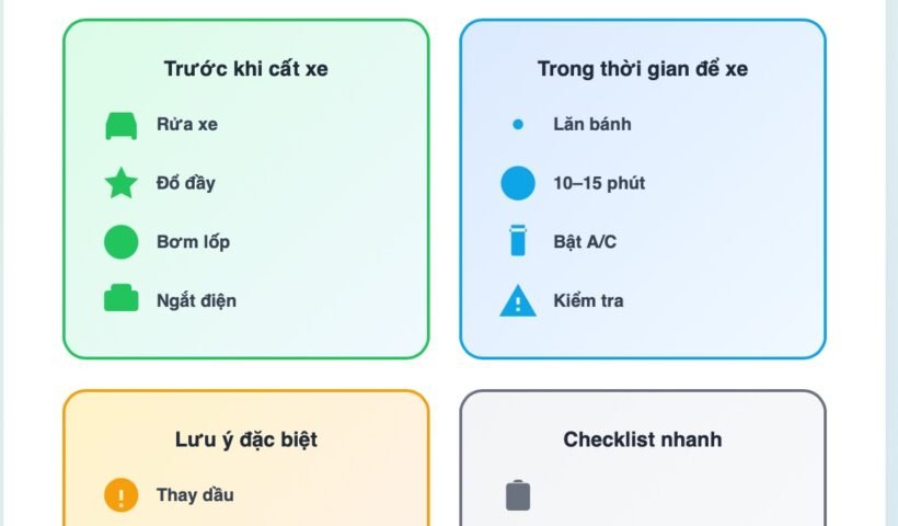 Bảo Quản Xe Khi Lâu Sử dụng
